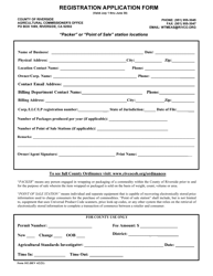 Document preview: Form 102 Scanner/Packer Registration Form - County of Riverside, California