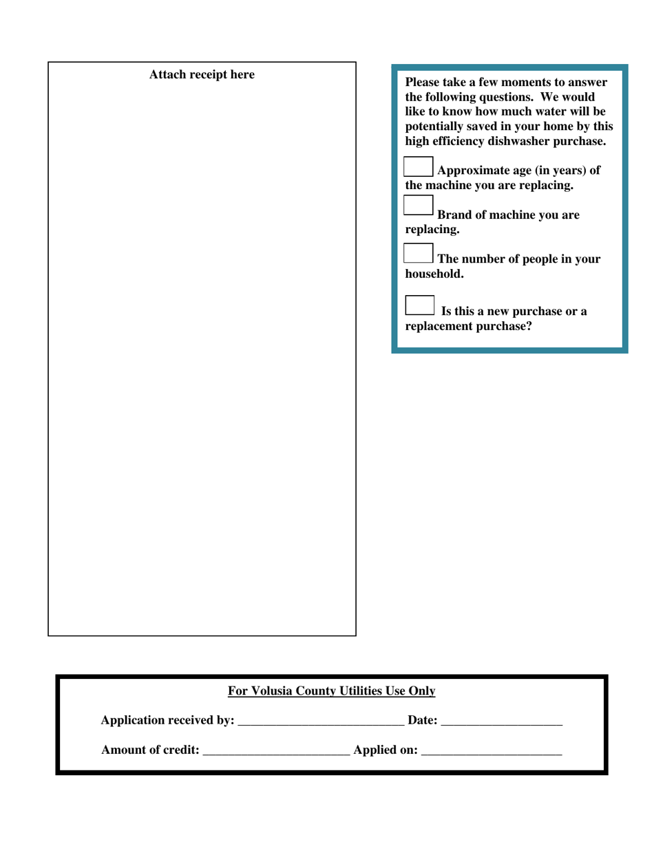 Request for Credit - Dishwasher Rebate Program - County of Volusia, Florida, Page 3
