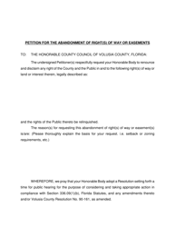 Vacating of Rights of Way or Easements - County of Volusia, Florida, Page 2
