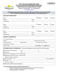 Document preview: Pre-application Meeting Form - Volusia County, Florida