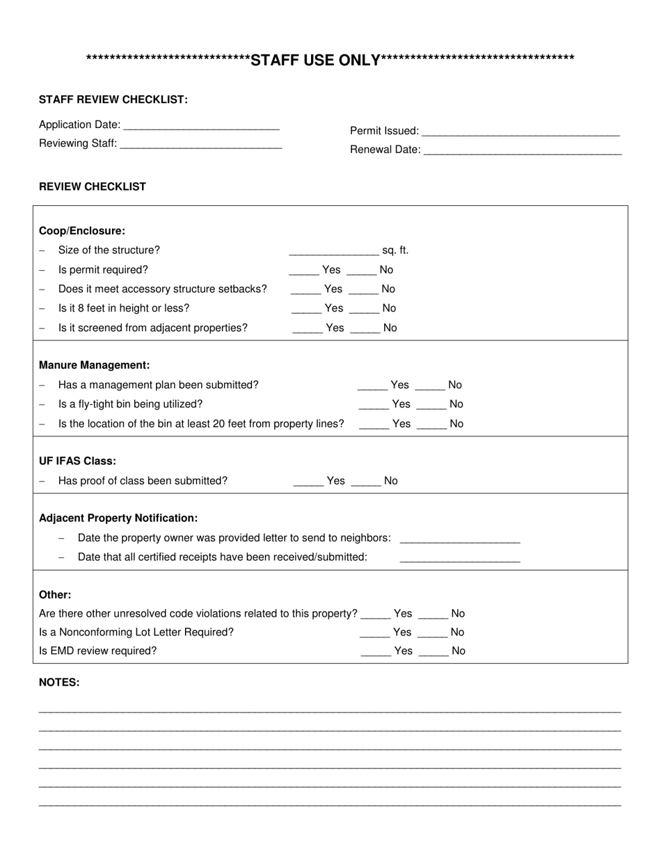 Conditional Use Application for Backyard Chickens - Volusia County, Florida, Page 4