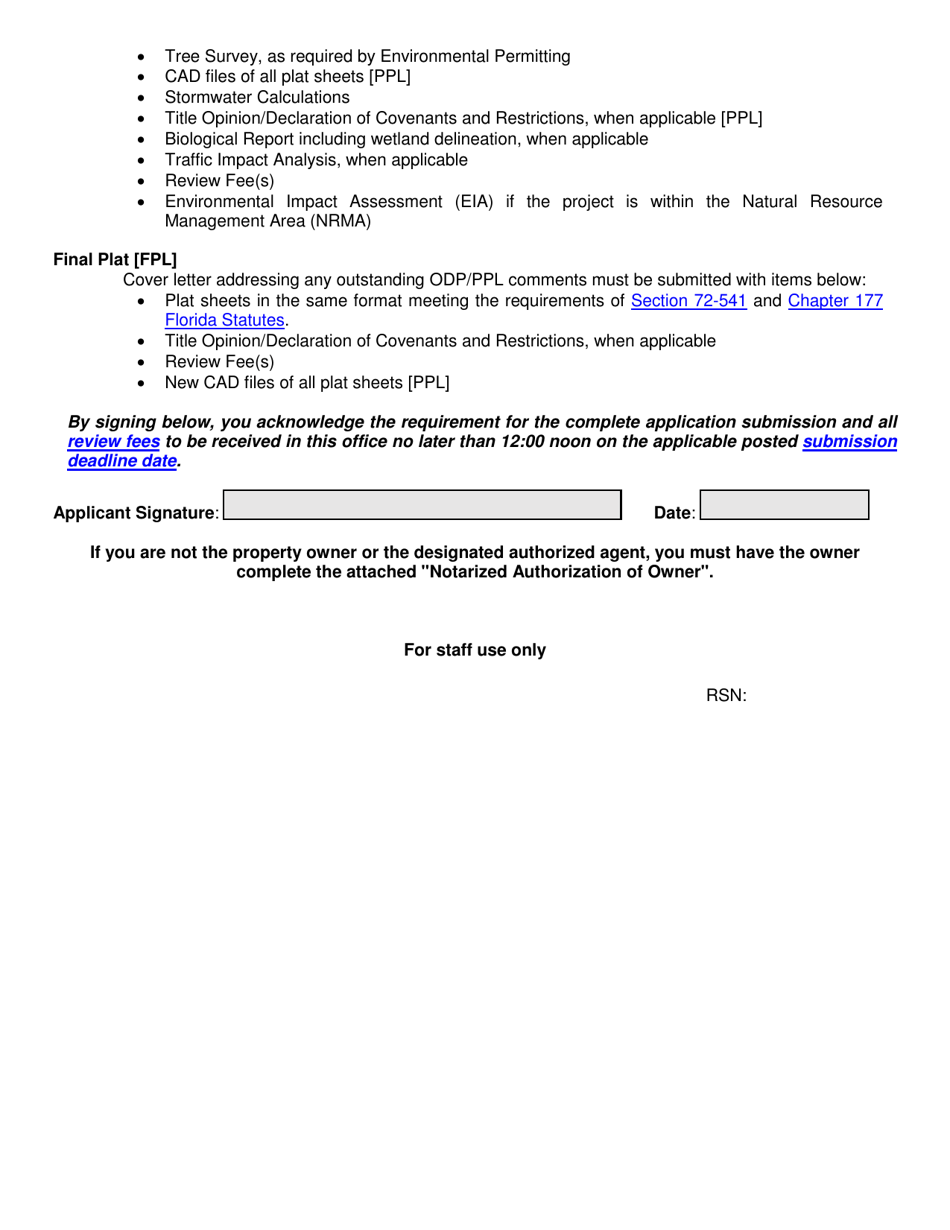 Plan Review Application - Volusia County, Florida, Page 4