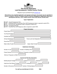 Document preview: Plan Review Application - Volusia County, Florida