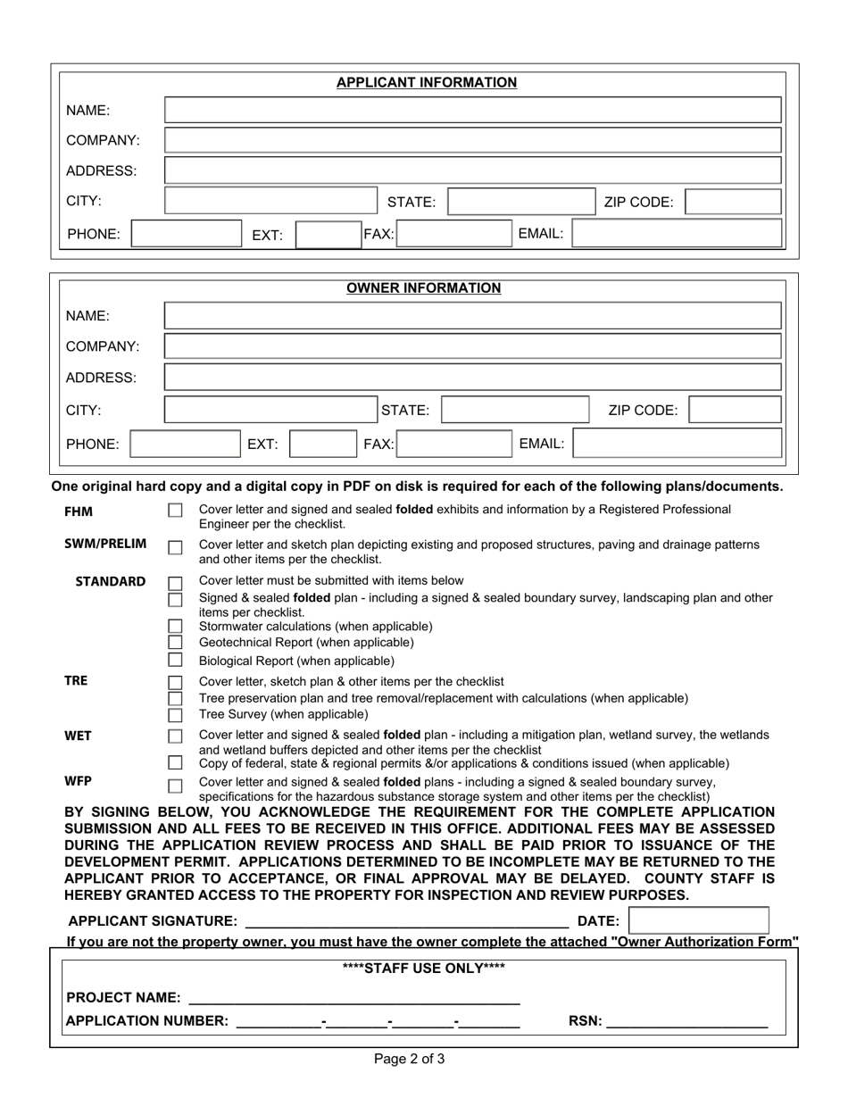 Flood Hazard Management Variance Application - County of Volusia, Florida, Page 2