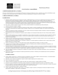 Document preview: Aviso De Derechos Y Responsabilidades - City of San Diego, California (Spanish)