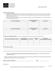 Interim Application - Income and Household Changes - City of San Diego, California, Page 2
