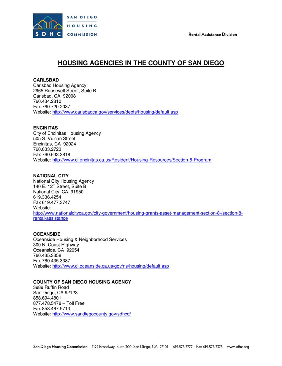 Rental Assistance Program Portability Request - Work-Able Household - City of San Diego, California, Page 4