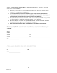 Form CL-0818-1701 Escrow Account Application - Volusia County, Florida, Page 2