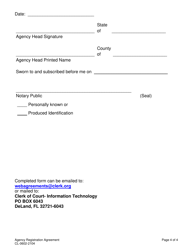 Form CL-0602-2104 Agency Registration Agreement to View Records Online - Volusia County, Florida, Page 4