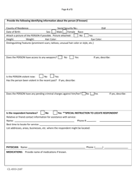 Form CL-0553-2107 Petition for Involuntary Treatment - Volusia County, Florida, Page 4