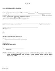 Form CL-0553-2107 Petition for Involuntary Treatment - Volusia County, Florida, Page 5
