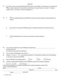 Form CL-0537-2107 Petition and Affidavit Seeking Involuntary Substance Abuse Assessment Stabilization - Volusia County, Florida, Page 4