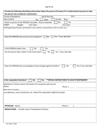 Form CL-0537-2107 Petition and Affidavit Seeking Involuntary Substance Abuse Assessment Stabilization - Volusia County, Florida, Page 5
