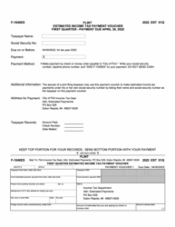Form F-1040ES Estimated Income Tax Payment Voucher - City of Flint, Michigan, Page 3