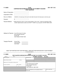 Form F-1120ES Corporation Estimated Income Tax Payment Voucher - City of Flint, Michigan, Page 3