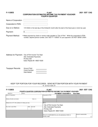 Form F-1120ES Corporation Estimated Income Tax Payment Voucher - City of Flint, Michigan, Page 6