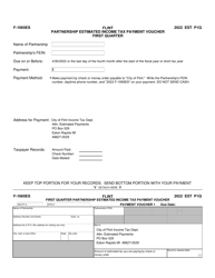Form F-1065ES Partnership Estimated Income Tax Payment Voucher - City of Flint, Michigan, Page 3