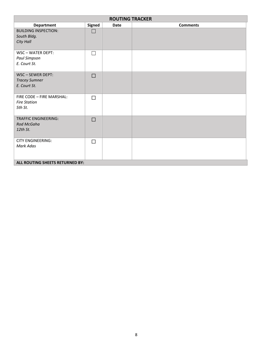 Certificate of Zoning Compliance Application - City of Flint, Michigan, Page 9