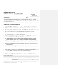 Document preview: Application Packet for Reserve Police Officer - City of Flint, Michigan