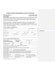 Application Packet for Reserve Police Officer - City of Flint, Michigan, Page 2