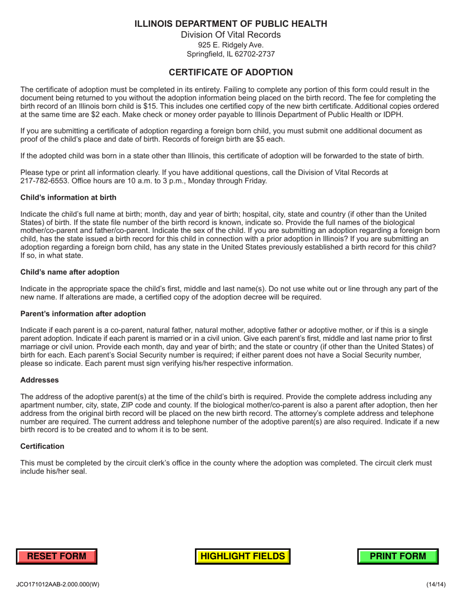 Certificate of Adoption - Jackson County, Illinois, Page 2