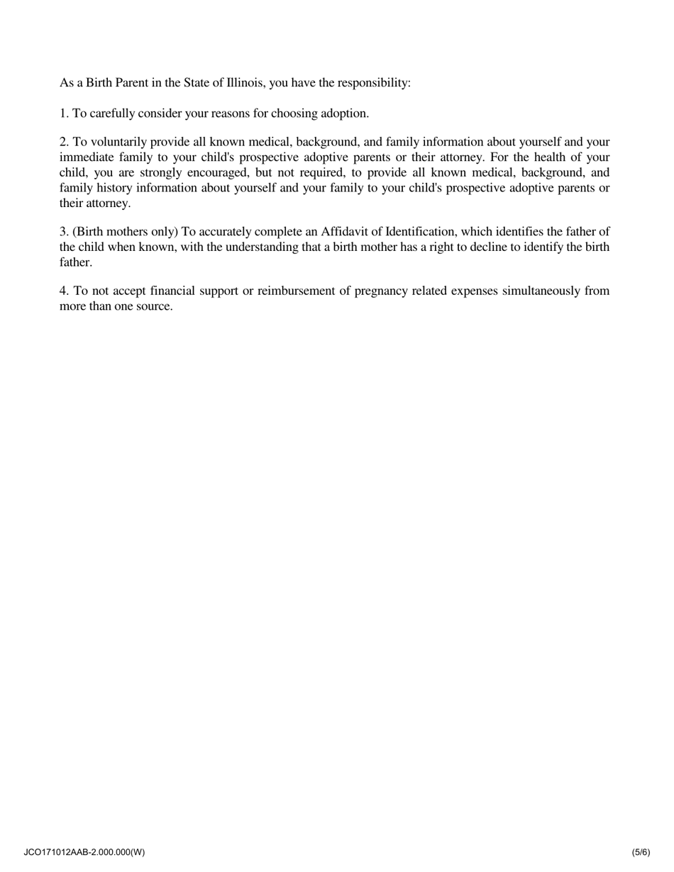 Final and Irrevocable Consent to Adoption by a Specified Person or Persons - Jackson County, Illinois, Page 5
