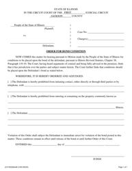 Document preview: Order for Bond Condition - Jackson County, Illinois
