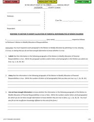 Document preview: Response to Motion to Modify Allocation of Parental Responsibilities of Minor Child(Ren) - Jackson County, Illinois