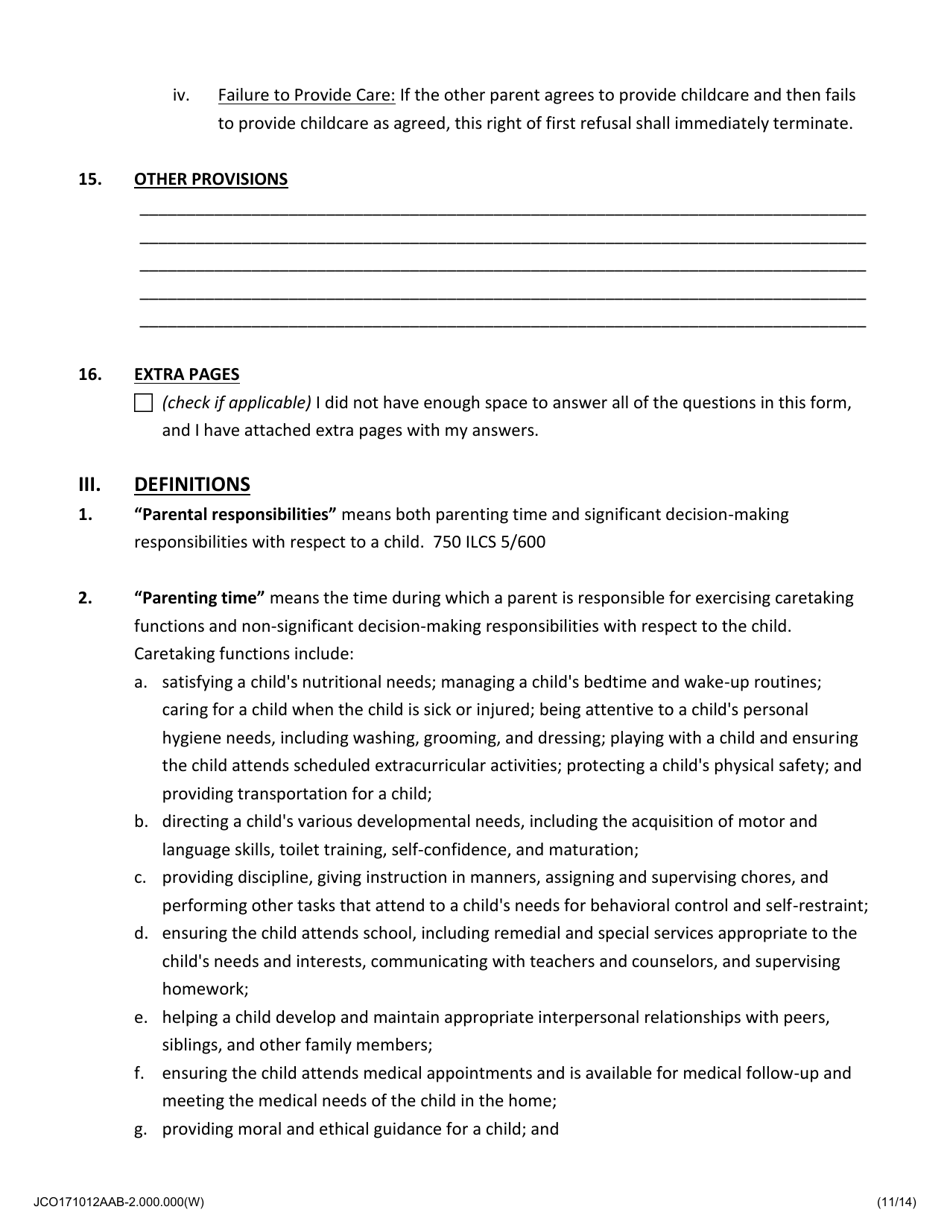 Parenting Plan - Jackson County, Illinois, Page 11