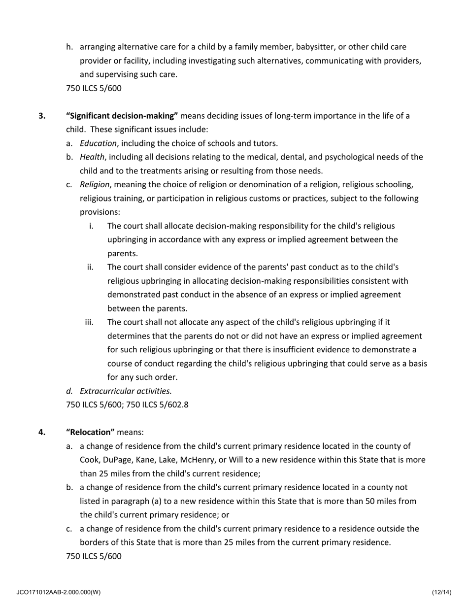 Parenting Plan - Jackson County, Illinois, Page 12