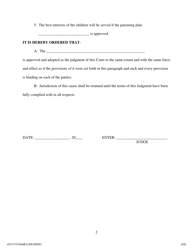 Allocation of Parental Responsibilities Judgment - Jackson County, Illinois, Page 2