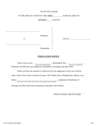 Document preview: Publication Notice - Jackson County, Illinois