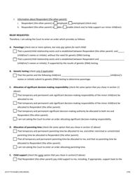 Mother&#039;s Petition to Establish Parentage and Allocate Parental Responsibilities of Minor Child(Ren) - Jackson County, Illinois, Page 7