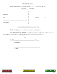 Joint Motion to Terminate Child Support - Jackson County, Illinois, Page 3