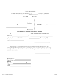 Document preview: Certificate of Mailing of Notice of Hearing - Jackson County, Illinois