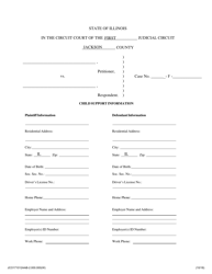 Document preview: Child Support Information - Jackson County, Illinois
