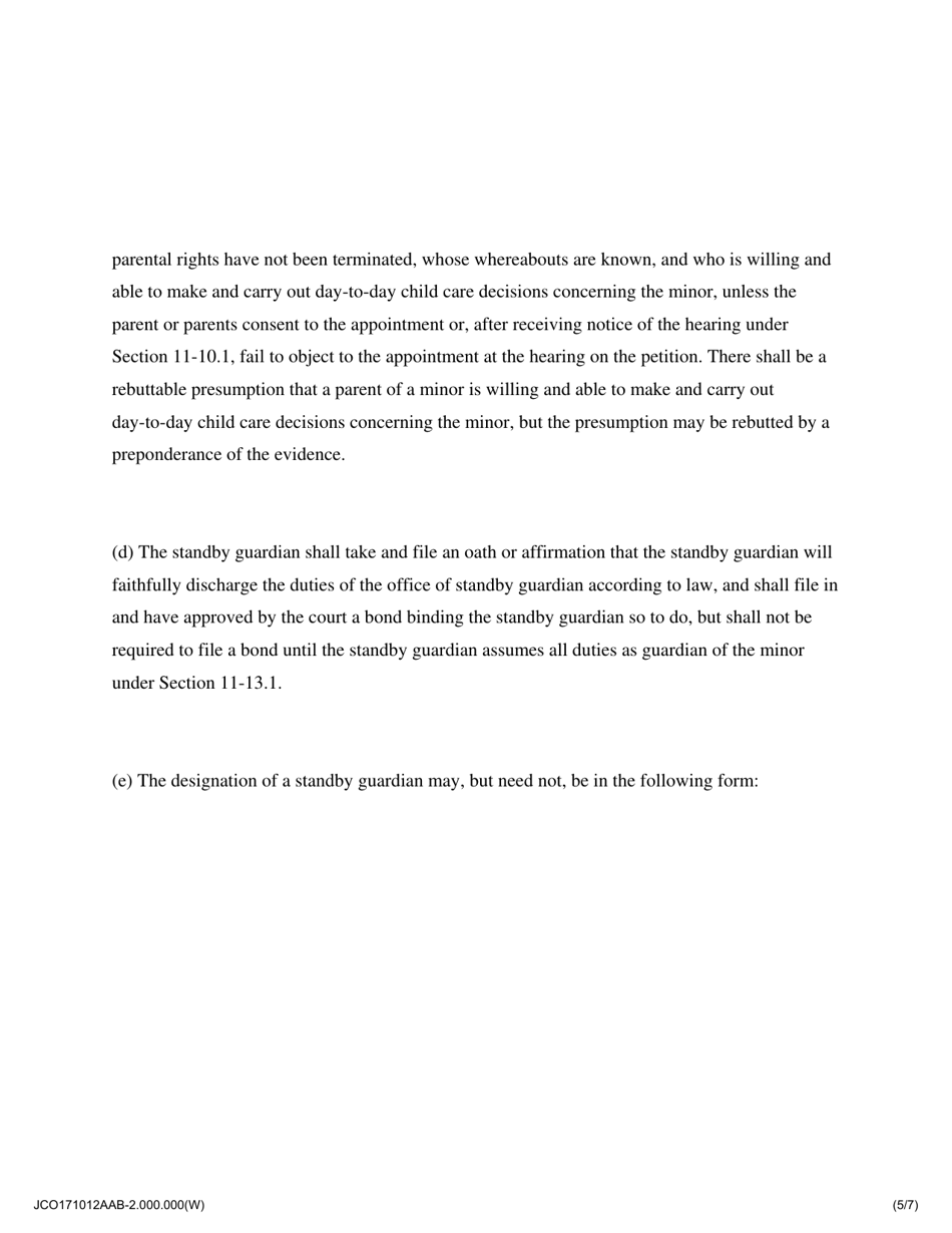 Designation of Standby Guardian - Jackson County, Illinois, Page 5