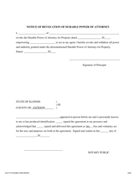 Notice of Revocation of Durable Power of Attorney - Jackson County, Illinois, Page 3