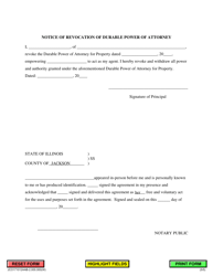 Notice of Revocation of Durable Power of Attorney - Jackson County, Illinois, Page 5