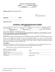 Document preview: Summons - Firearms Restraining Order - Jackson County, Illinois
