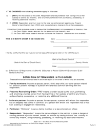 Six Month Firearms Restraining Order - Jackson County, Illinois, Page 3