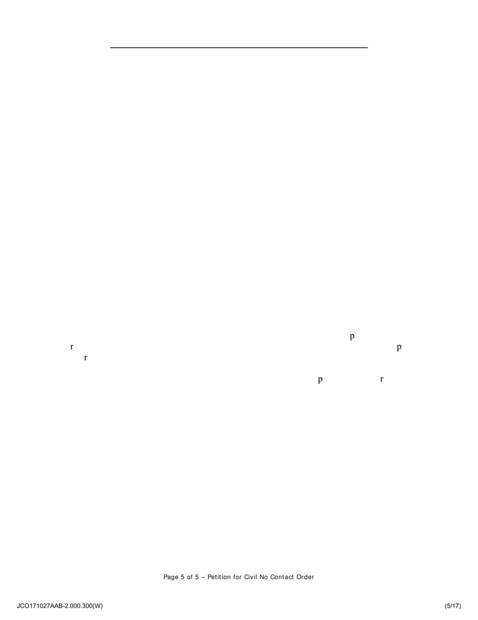 Civil No Contact Order (Sexual Conduct and / or Penetration) - Jackson County, Illinois, Page 5