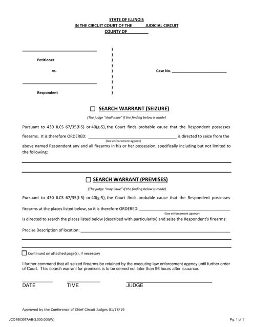 Search Warrant (Seizure / Premises) - Jackson County, Illinois Download Pdf