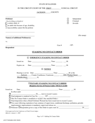 Document preview: Stalking No Contact Order - Jackson County, Illinois