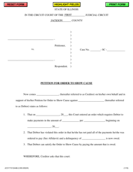 Document preview: Petition for Order to Show Cause - Jackson County, Illinois