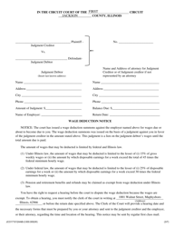 Document preview: Wage Deduction Notice - Jackson County, Illinois