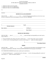 Document preview: Motion and Order to Vacate Judgment - Jackson County, Illinois