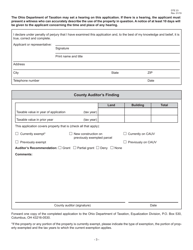 Form DTE23 Application for Real Property Tax Exemption and Remission - Butler County, Ohio, Page 3