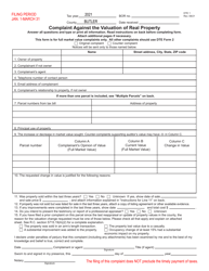Form DTE1 Complaint Against the Valuation of Real Property - Butler County, Ohio, Page 2