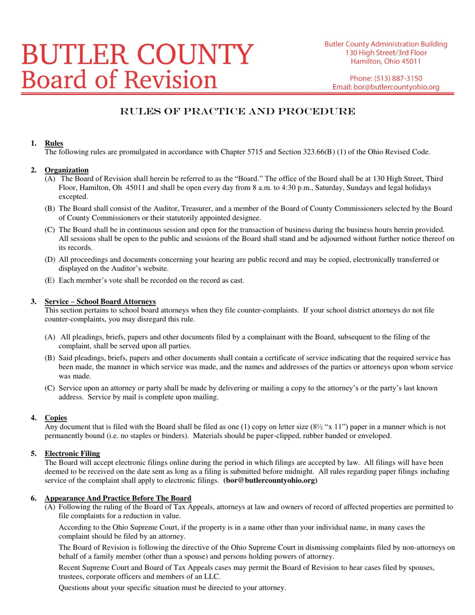 Form DTE1 Complaint Against the Valuation of Real Property - Butler County, Ohio, Page 4